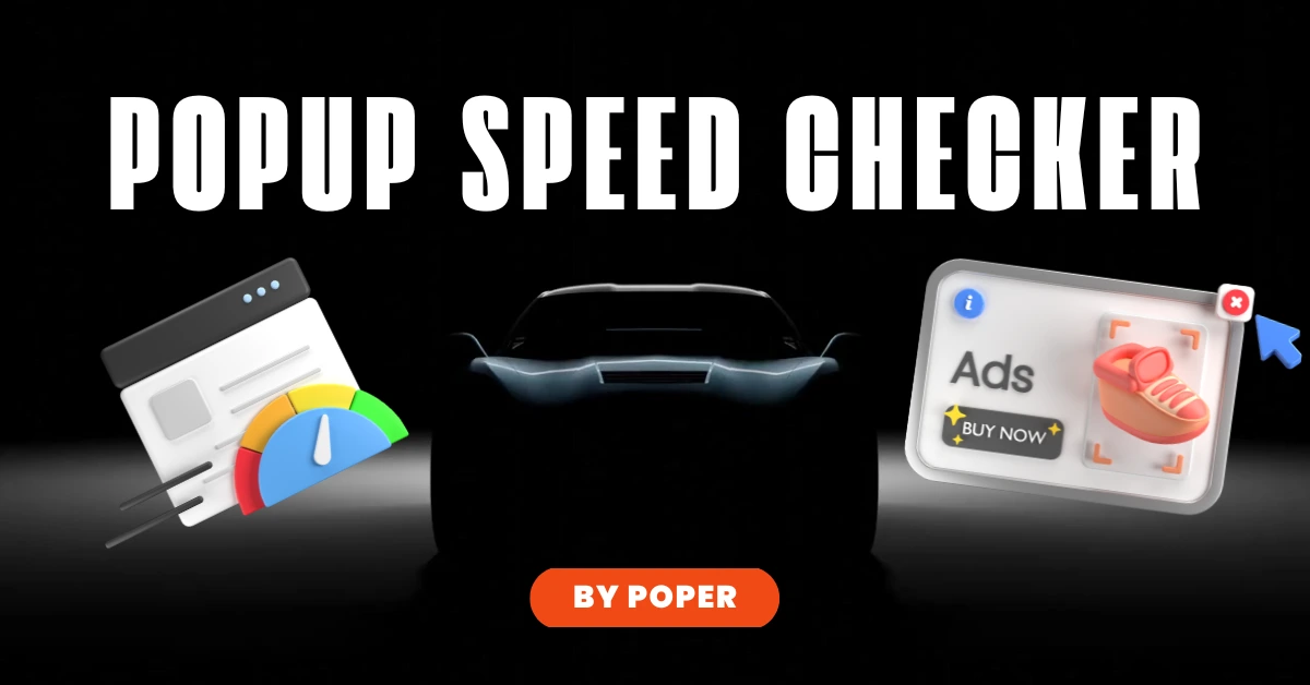 Popup speed checker poper